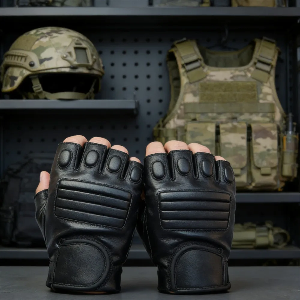 

Перчатки с половиной пальца, мужские новые мотоциклетные военные перчатки для альпинизма, велоспорта, фитнеса, спортивные защитные перчатки