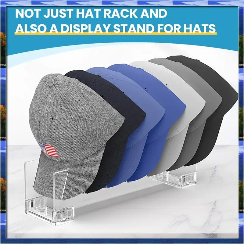 LJL Hat Stand Organizer 2 Set Up To 14 Baseball Caps, Gorras Hats Display Rack Storage For Bedroom,Closet,Dresser And Office
