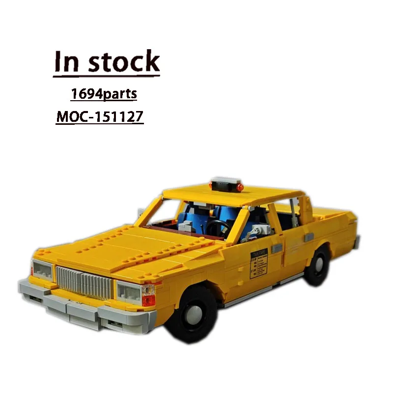 MOC-151127 Желтый культовый городской такси, строительные блоки, модель 1694 деталейMOC, креативные строительные блоки для мальчиков и детей на день рождения, игрушки, подарки MOC-151127 Желтый культовый городской такси, строительные блоки, модель 1694 деталейMOC, креативные строительные блоки для мальчиков и детей на день рождения, игрушки, подарки