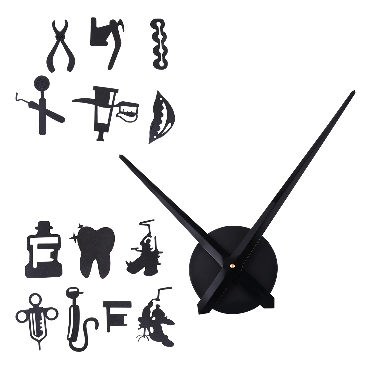 

Acrylic Wall Clock Large Decor Decorative Household Modern Metal Home Hanging Office