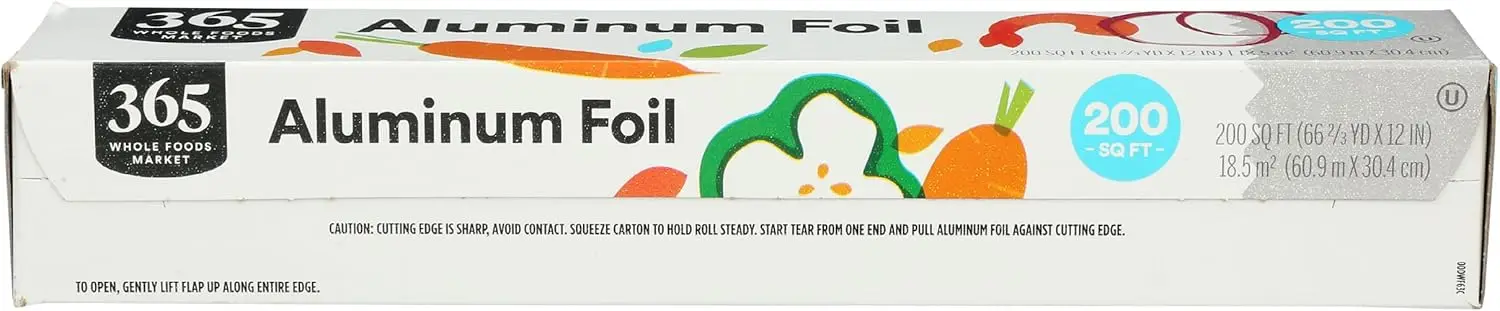 

Professional Aluminum Foil Roll, 200 Sq Ft, Heavy Duty for Baking Grilling & Food Storage
