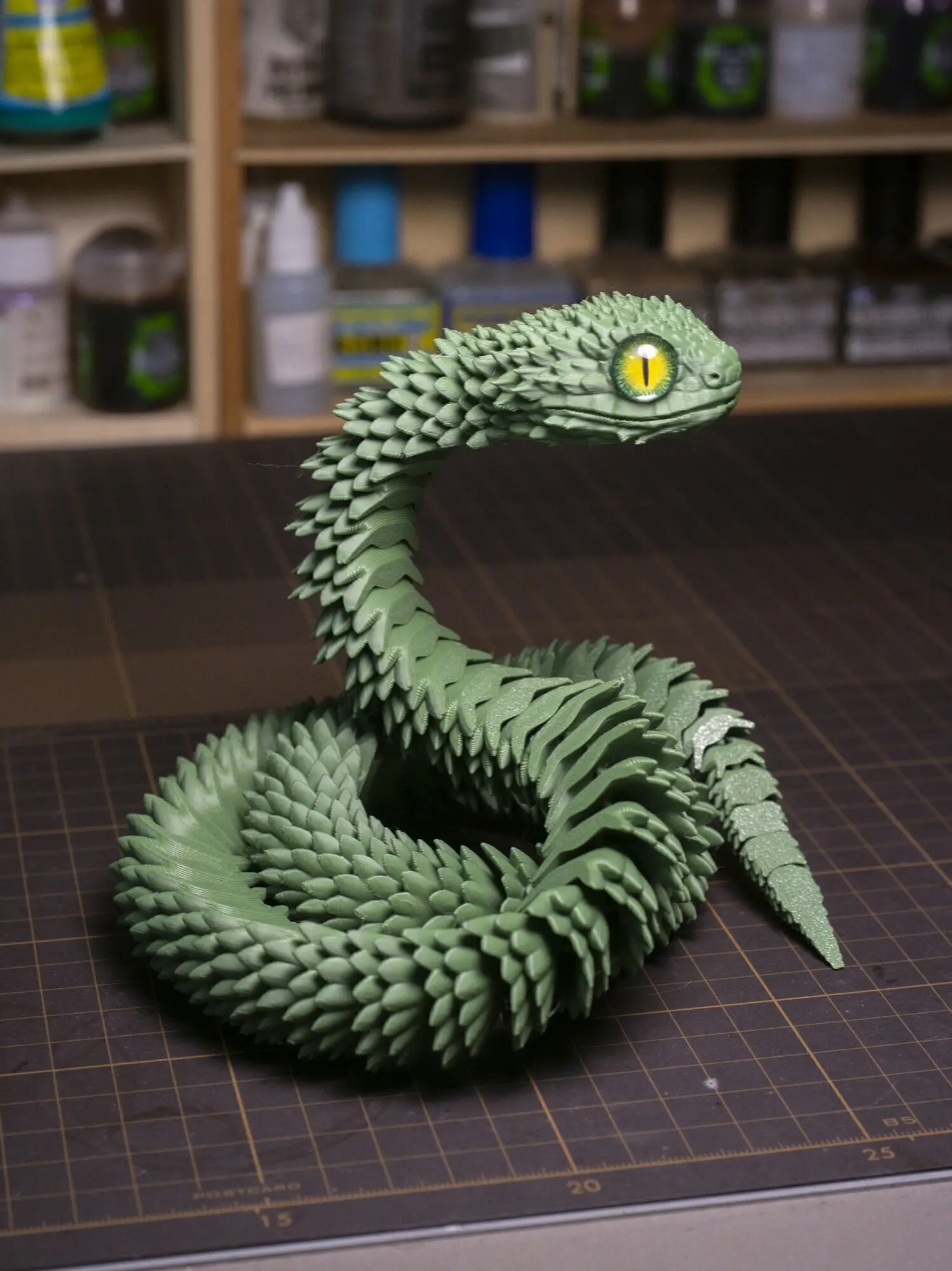 Toy Venomous Snake Joint Activity Rural Trendy Handmade Children's Gift Car Decoration 3D Printing Gift Model