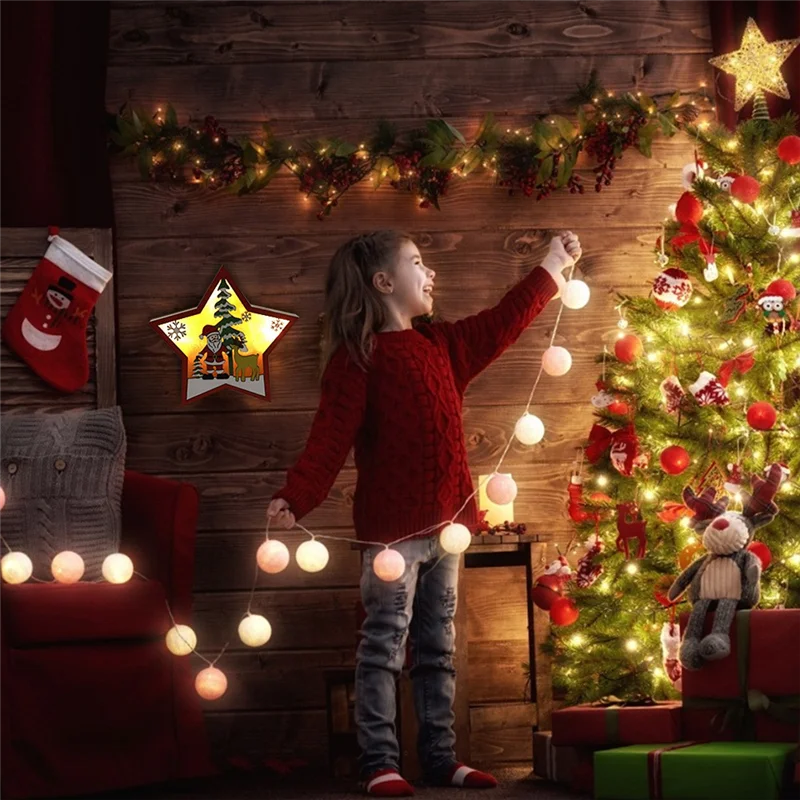 A11I 3PCS LED Wood Star Night  - Baby Nursery Wall Lights recension och pris