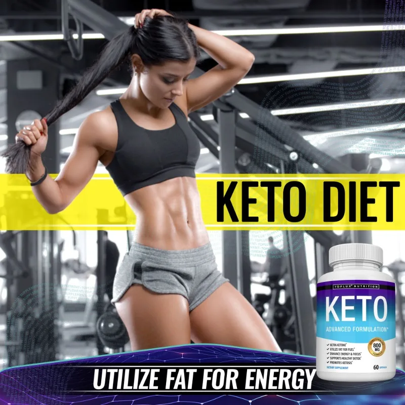 Keto Capsules Ketosis Supplement Ketones for Weight Management, Desire, Energy, Fat Burning, Lean Belly, Muscle 60 Capsules