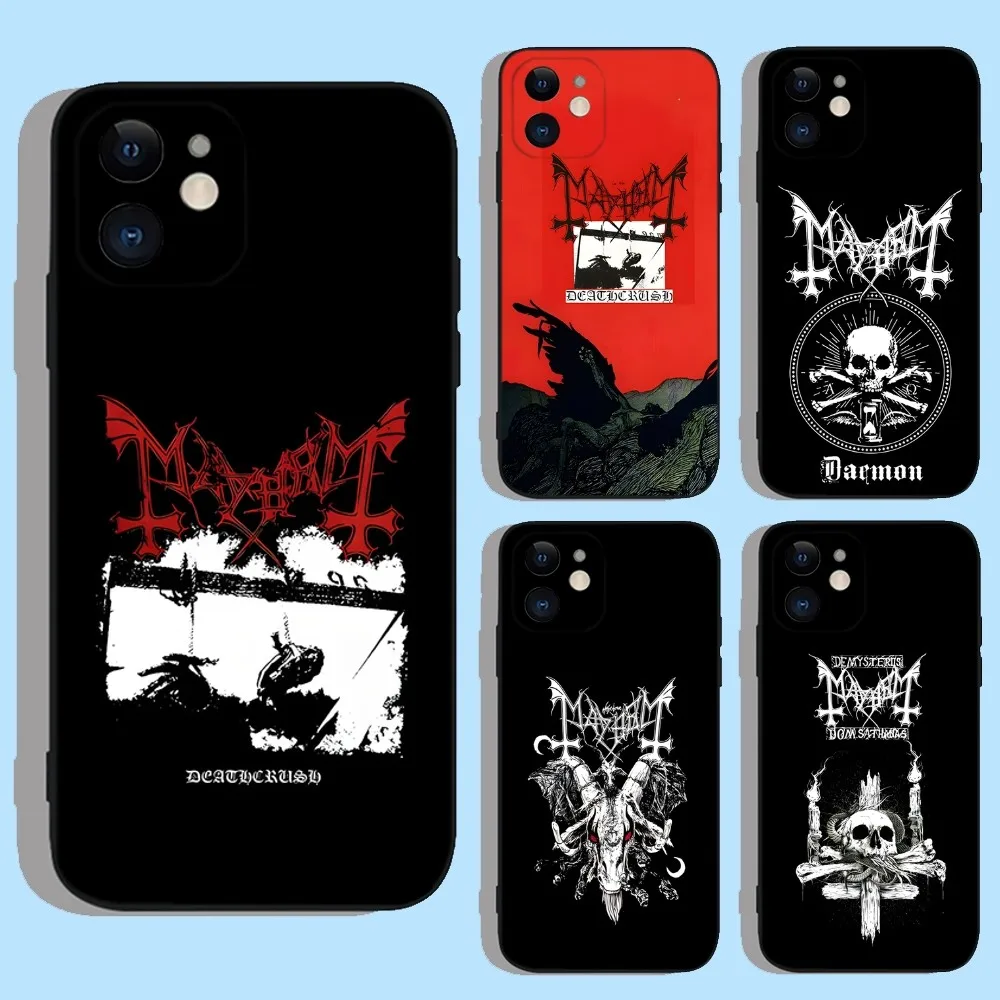 Mayhem Live In Leipzig Burzum Phone Case For iPhone 16,15,14,13,12,11,XS,XR,X,8,7,Pro,Max,Plus,mini Silicone Black Cover