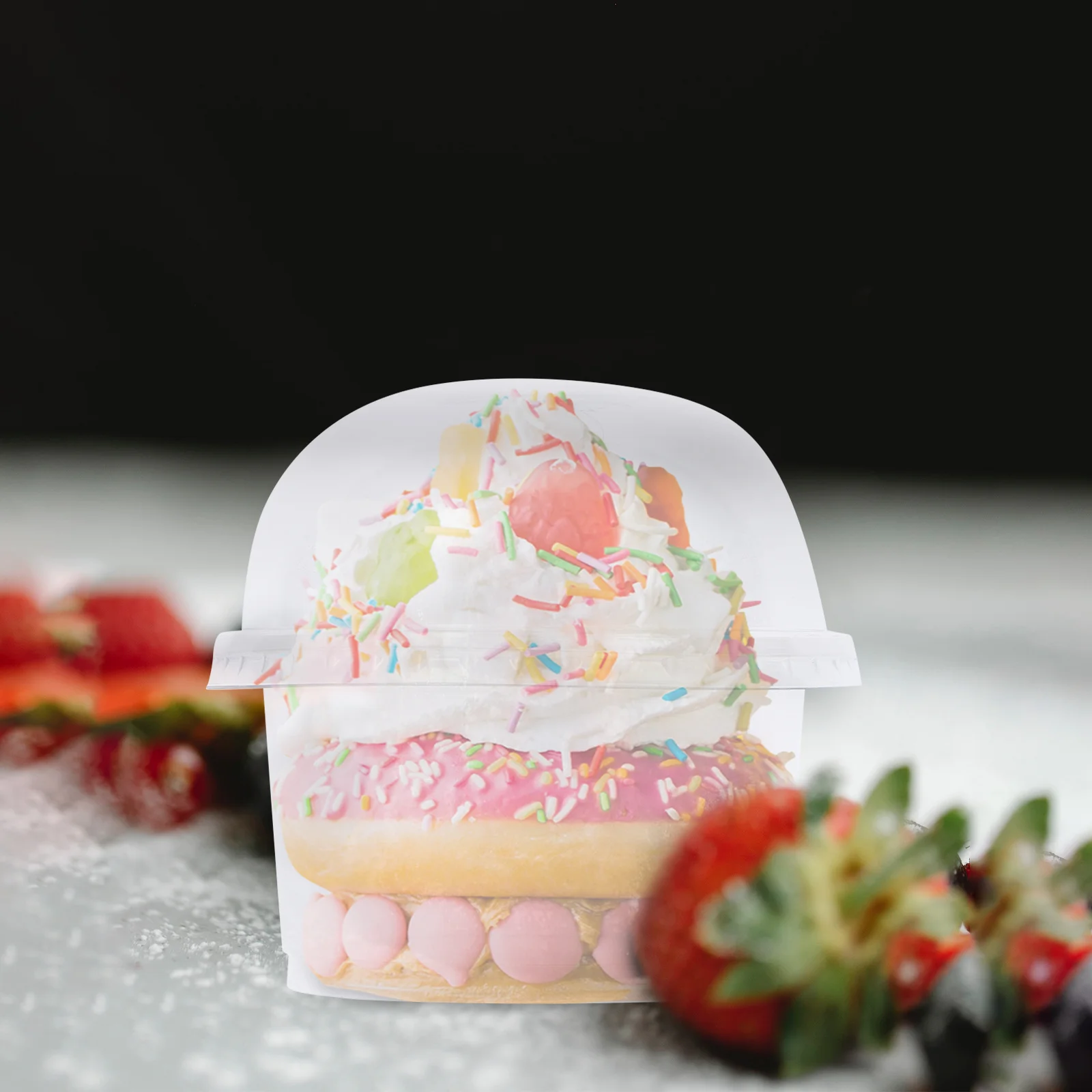 

50pcs 250Ml Sweet Dessert Cups With Lids Clear Plastic Disposable Cups For Jelly Ice Cream Mousse Salad Catering Party Wedding