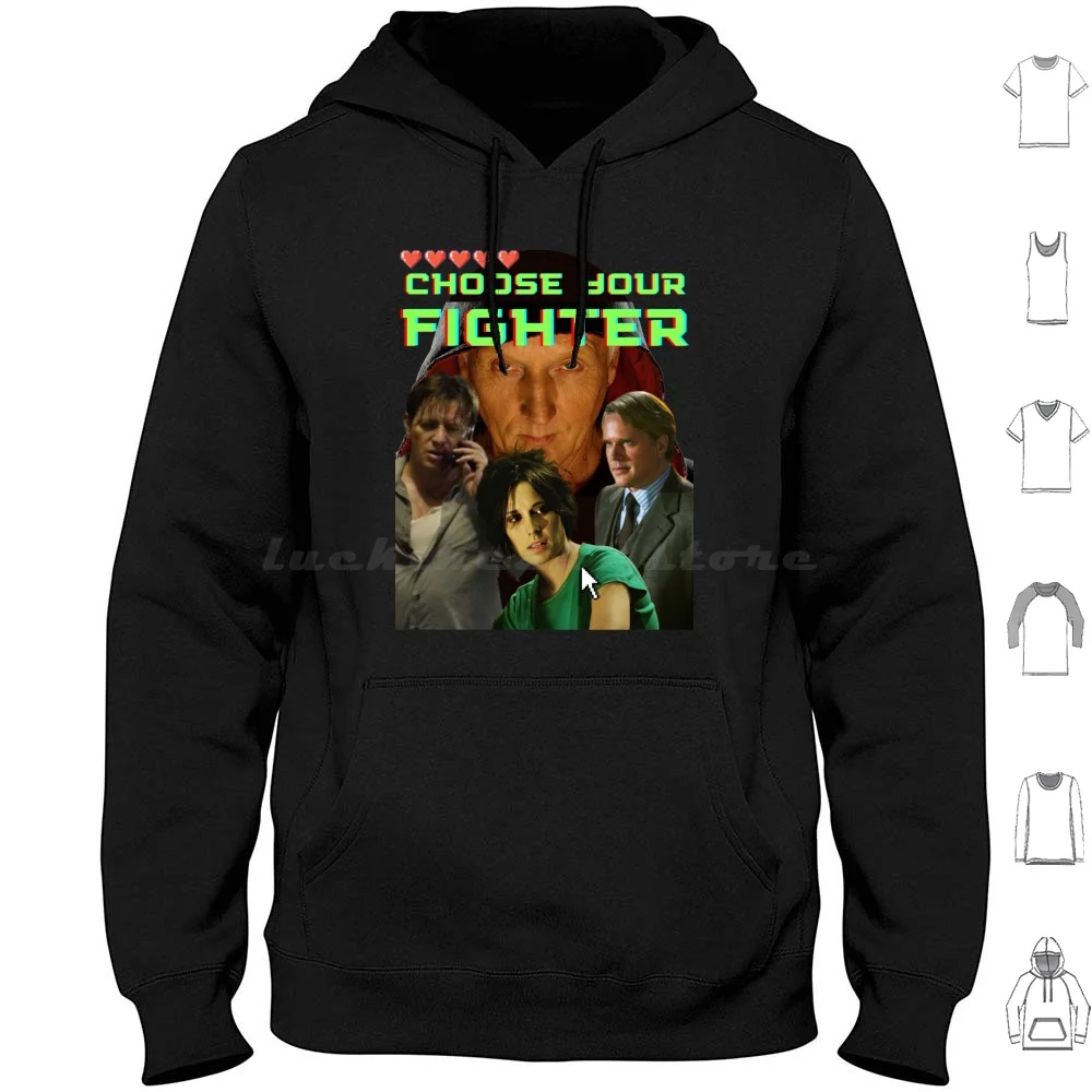 Saw Choose Your Fighter Diseño Sudadera con capucha Algodón Manga larga Saw Saw X Jigsaw Gaming Película Horror Amanda Young John Kramer Dr