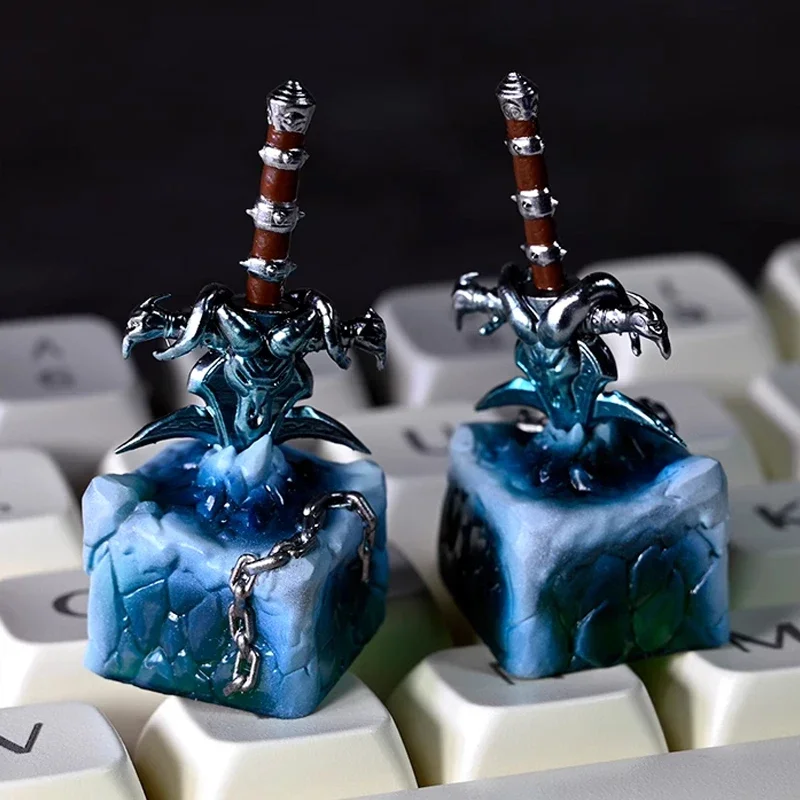 Handmade Customized Creative And Personalized Sword Keycaps Cross Axis Game Mechanical Keyboard ESC Backlight Keycaps