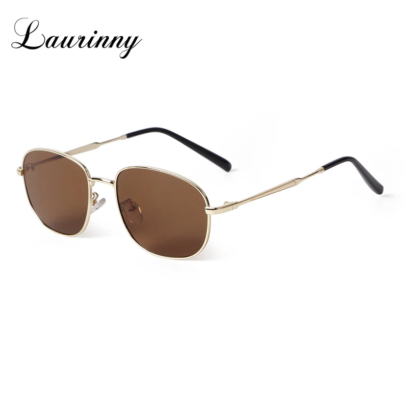 Trend Brown lens Square Sunglasses Women Men Luxury Brand Design Metal Classic Vintage Travel Outdoor Shades Sun Glasses Male UV