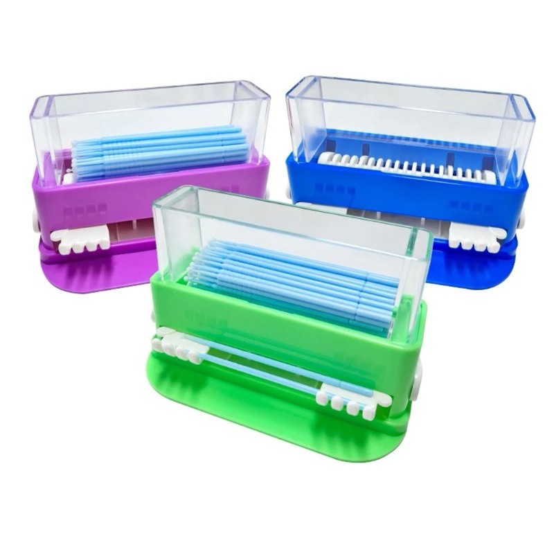 

4Pcs Dental Micro Applicator Dispenser Box Disposable Brush Stick Storage Holder Cotton Tip Container Case Dentist Tools