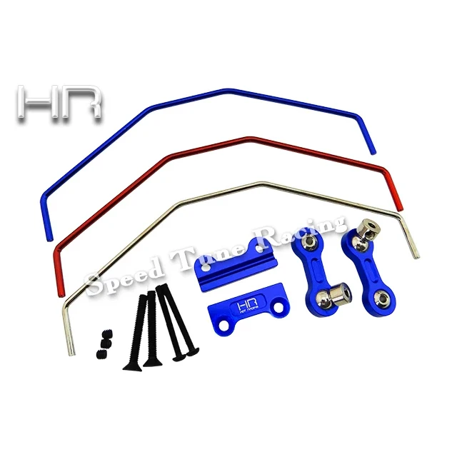 Hot Racing HRAXMX311X06 Blue Aluminum Front/Rear Sway Bar Kit for Traxxas X-Maxx 6S & 8S (Requires HRAXMX55X01 Arms)