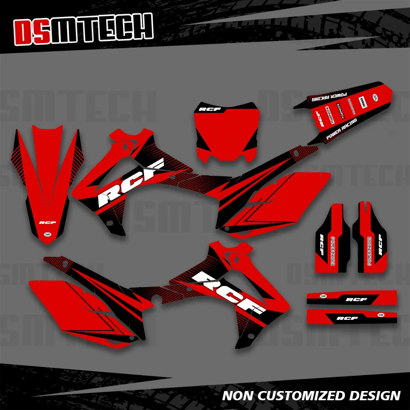 

DSMTECH For HONDA CRF250 CRF 250 2014 2015 2016 2017 CRF450 CRF 450 2013 2014 2015 2016 Graphics Decals Stickers Motorcycle 001