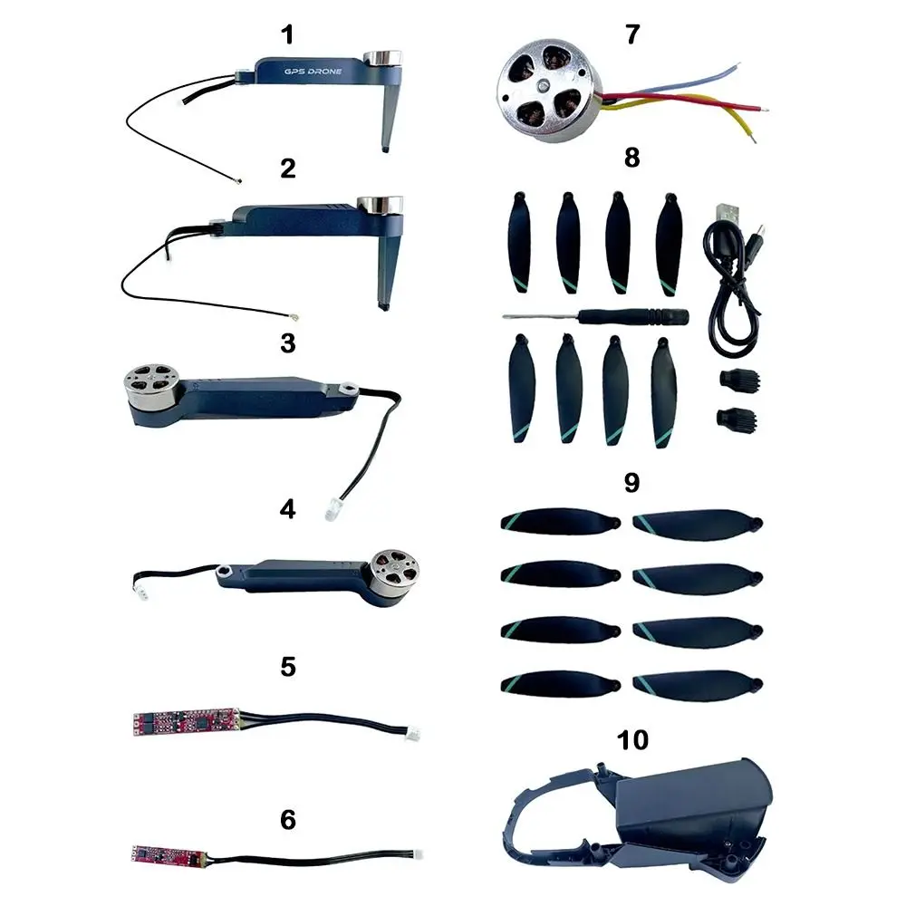 L200 PRO MAX 용 팬 블레이드 모델을 포함한 새로운 10 가지 스타일 컴플리트 세트 플라스틱 블랙 프론트 우측 팔