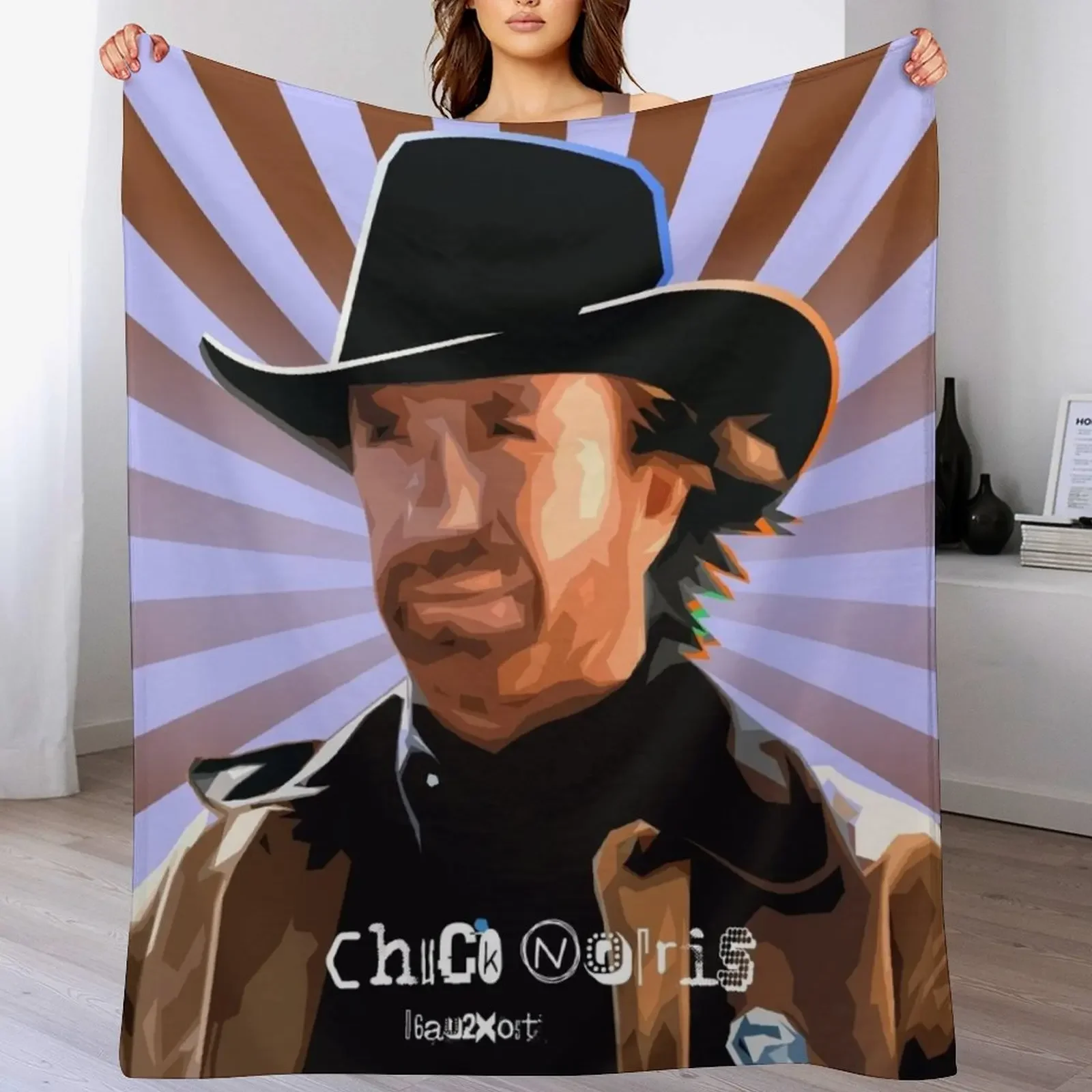 

Chuck Norris Throw Blanket Warm For Decorative Sofa cosplay anime Custom Blankets