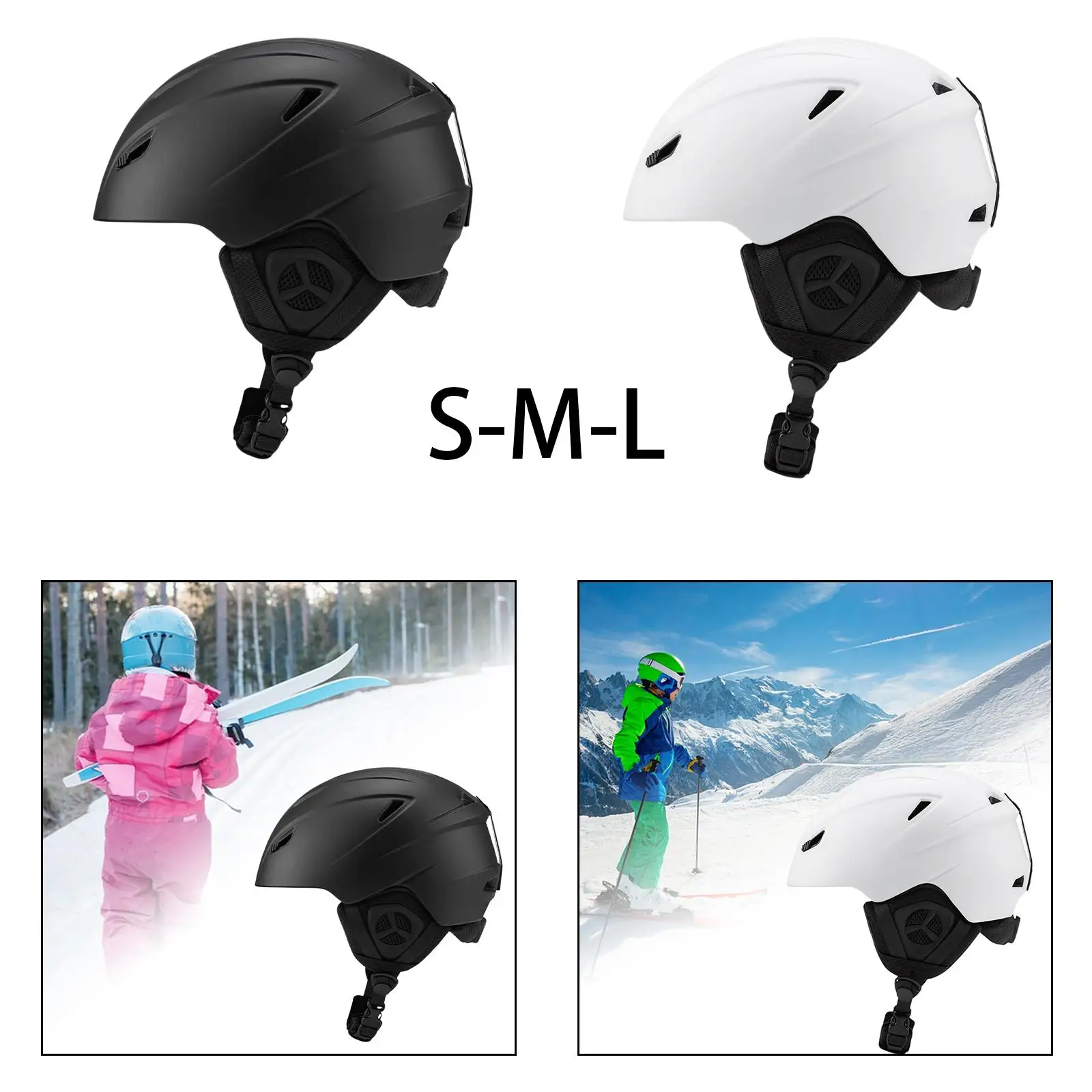 Snow Ski Helmet Portable Comfortable Impact Resistance Sports Helmet for Biking Cycling Rock Climbing Mountain Road Biker Kids