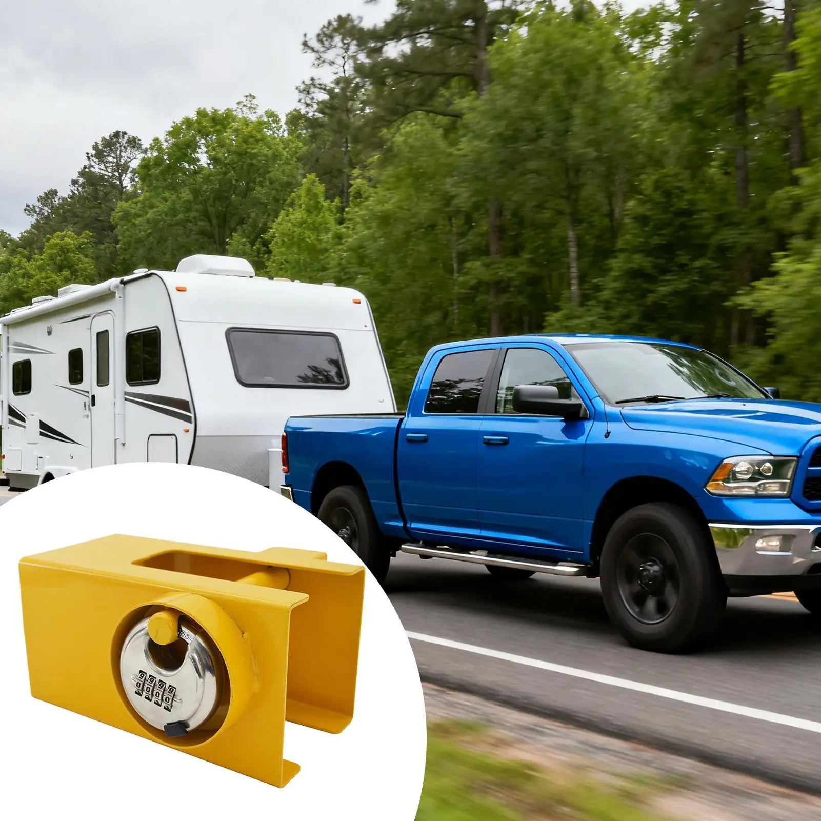 

Trailer Coupler Lock Stainless Steel Universal Heavy Duty Auto Accessories Trailer Hitch Lock For Cargo Door Container Equipment