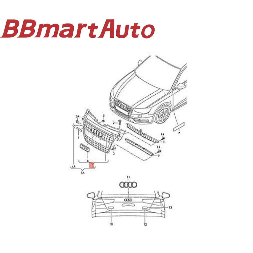 BBmart Auto Parts 8T0853651KT94 grille is suitable for Audi A5 (imported)Car Accessories