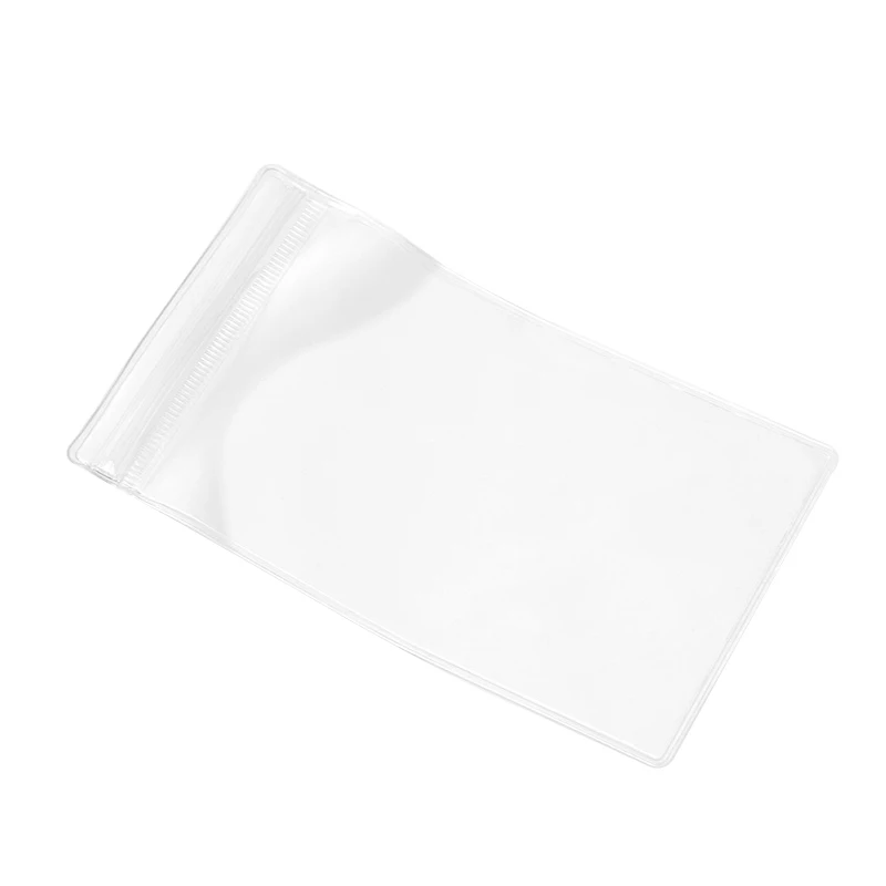 Transparente PVC Self Sealing Bag, prego falso Tip Display Storage Bag, Marbling Nail Art Card, Fotografia Props, 5pcs