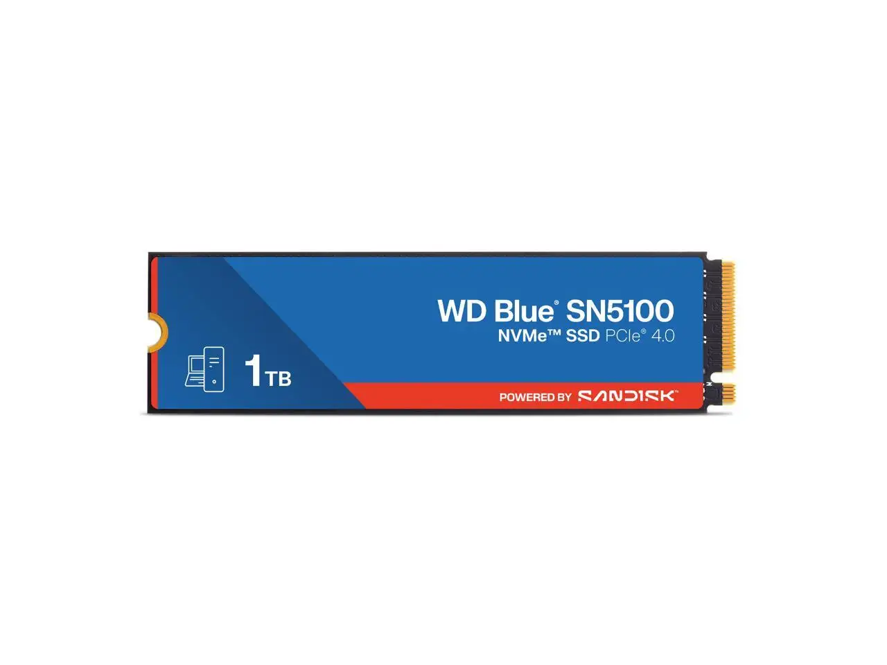 

WD Blue SN5100 1TB NVMe SSD, PCIe Gen 4.0, up to 7,100 MB/s read speeds