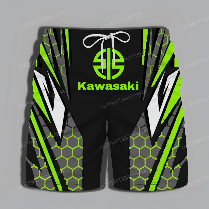 Summer Men's Clothing 2025 New Kawasaki Pattern Fashionable And Comfortable Sports Shorts, Men High-quality Beach Pants Suitable