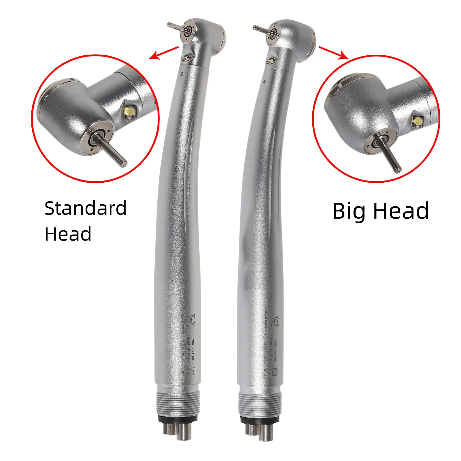 

Dental LED Fiber Optic Turbine Handpiece Triple Spray Standard/Big Push Button Head 6Hole NSK Style fit Kavo