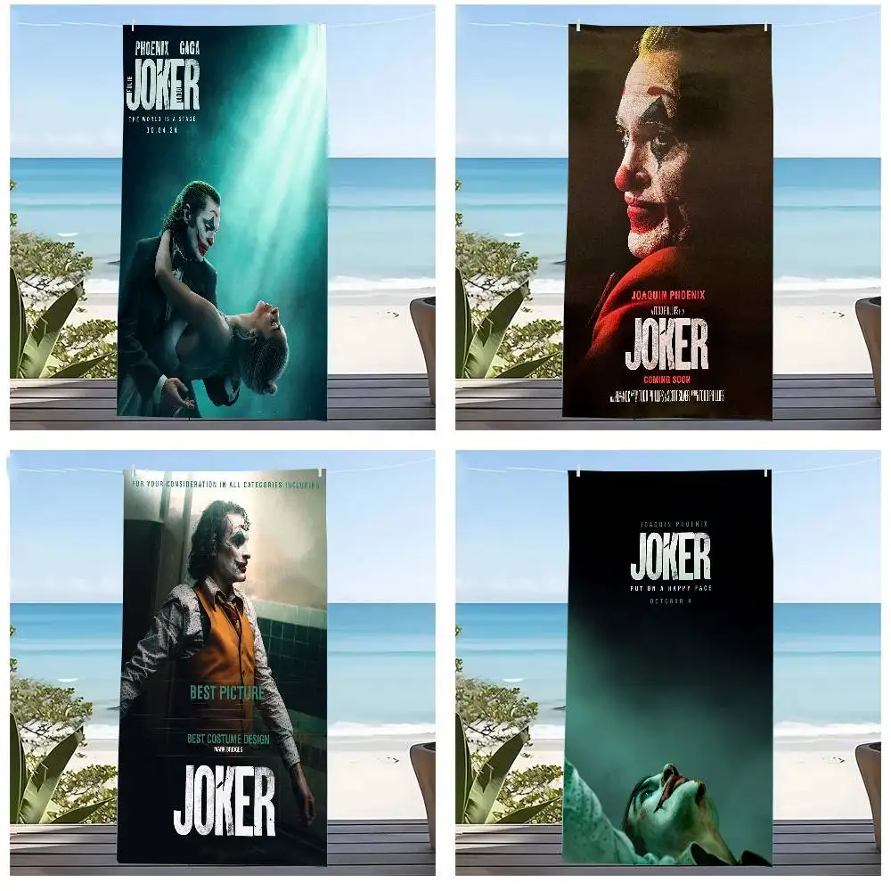 

Classic Movie J-Joker Towel Colorful Bath Towels Microfiber Quick Dry Custom Sand Free Beach Yoga Spa Gym Pool