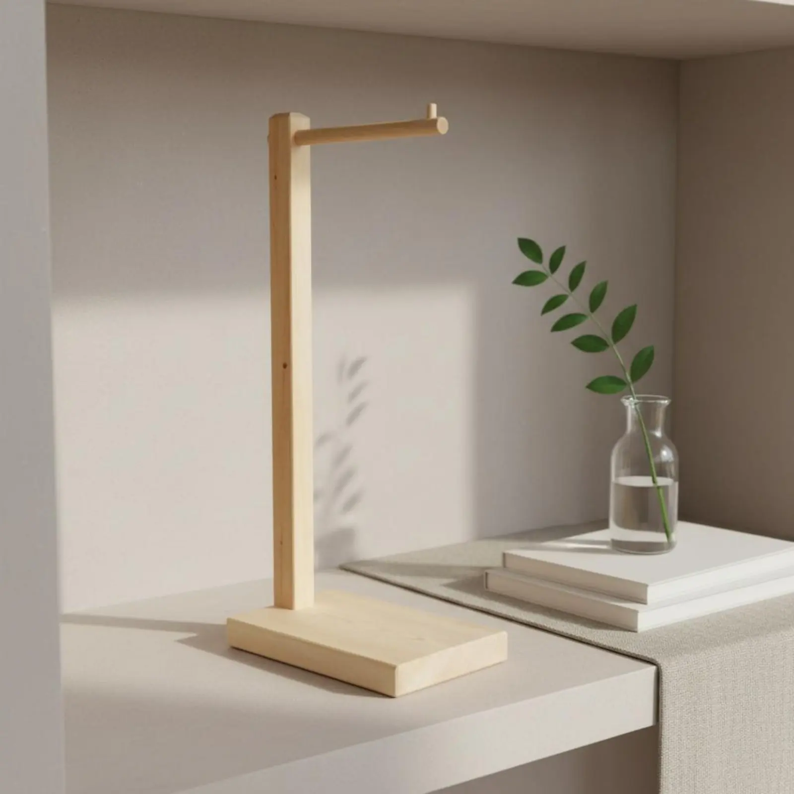 Pure Wood Bag Stand Sturdy Base Handbag Display Stand Countertop Bag Hanger Versatile Usage Household Storage Easy Assembly view 5