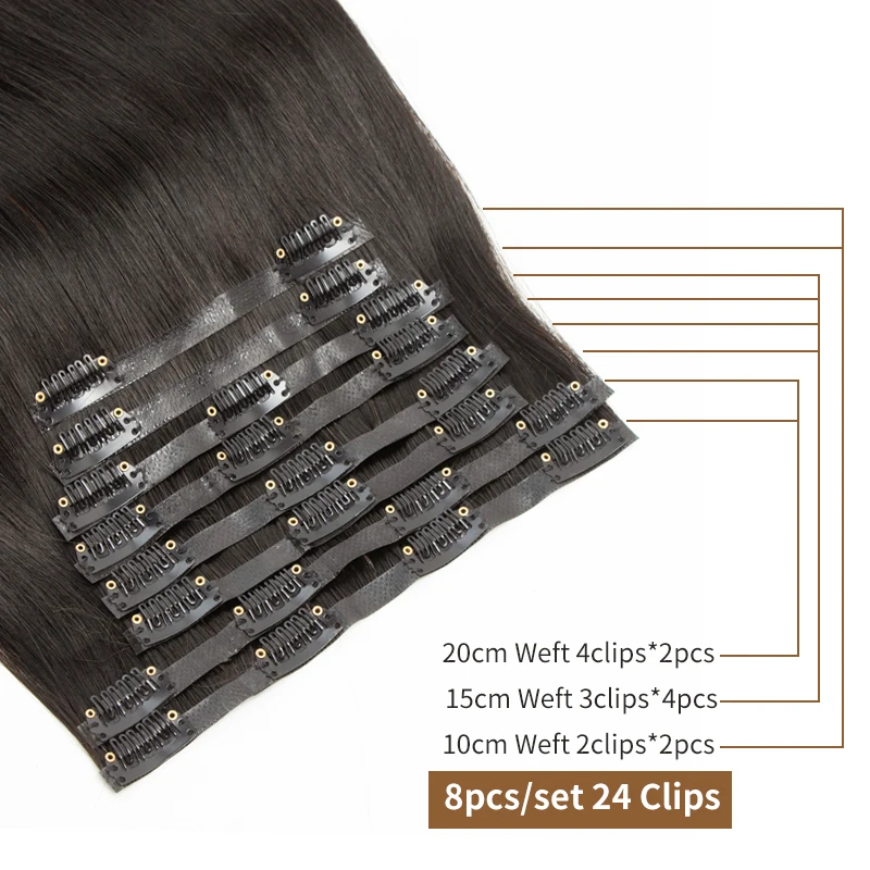 Clip invisibile In PU nell'estensione dei capelli umani trama del nastro senza cuciture trama del nastro sottile e morbido 8 pz/set 12-22 pollici 100G 120G