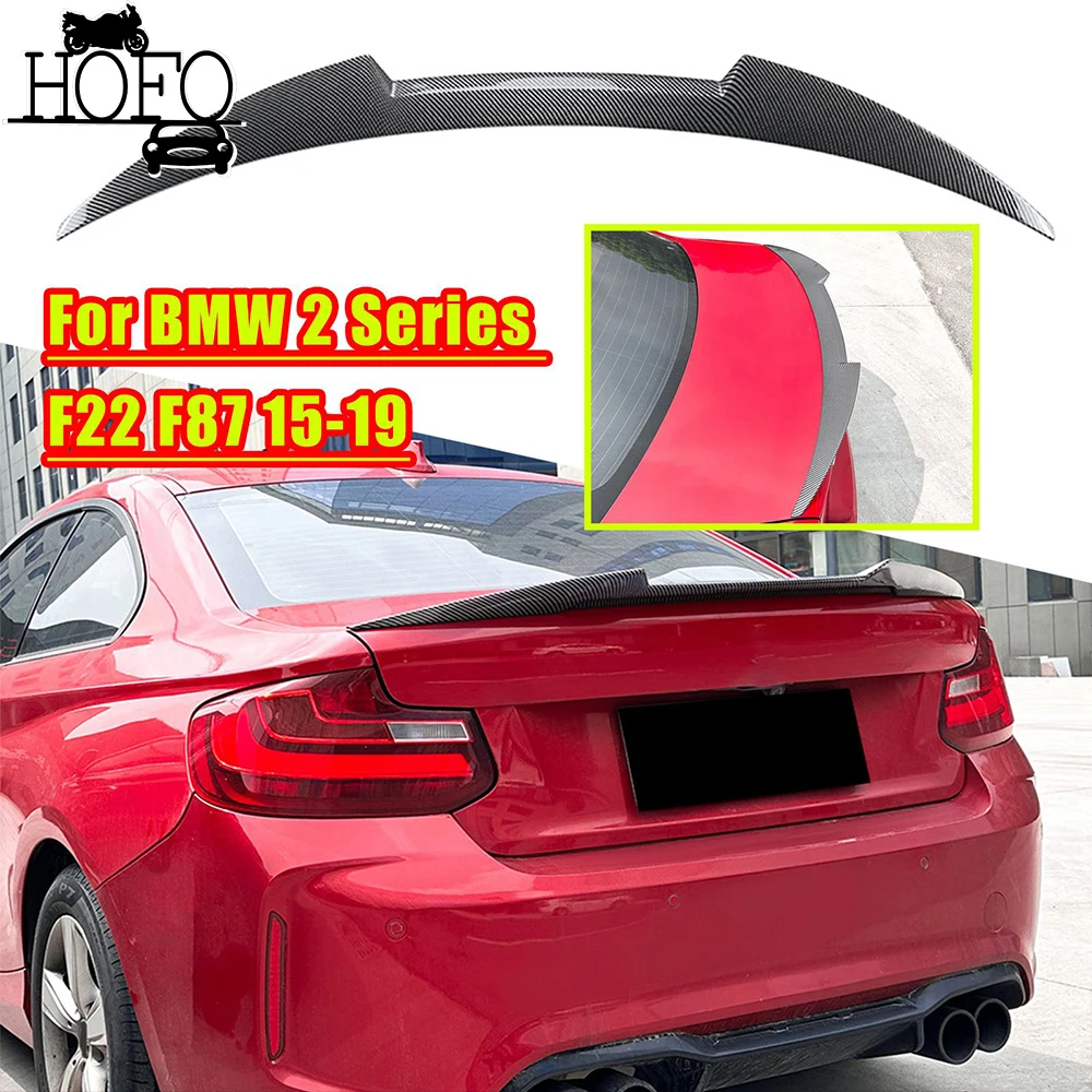 

For BMW 2 Series F22 F87 M2 Coupe 2015-2019 Car Rear Roof Spoiler Wing Exterior Wing Spoiler Tuning Accessorie Carbon Fiber Look