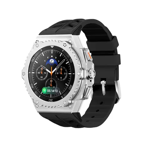 Lyxigt modifieringssats för Samsung Galaxy Watch 8 Classic 46mm rostfritt stålfodral silikonarmband för Watch 8 46mm gör-det-själv-tillbehör 12 best sales reparationskit för Samsung Galaxy Watch - №1