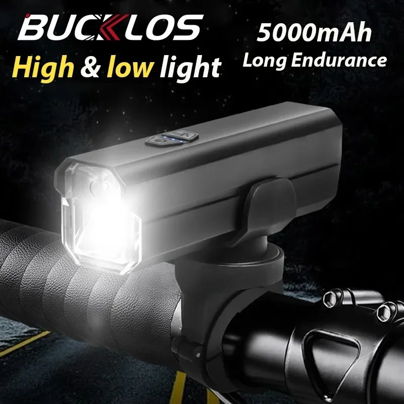 AliExpress BUCKLOS 5000mAh Bicycle Light High Bright Bike Head Light Recharge Cycling  Front Lamp Waterproof Road Mountain Bike Lantern
