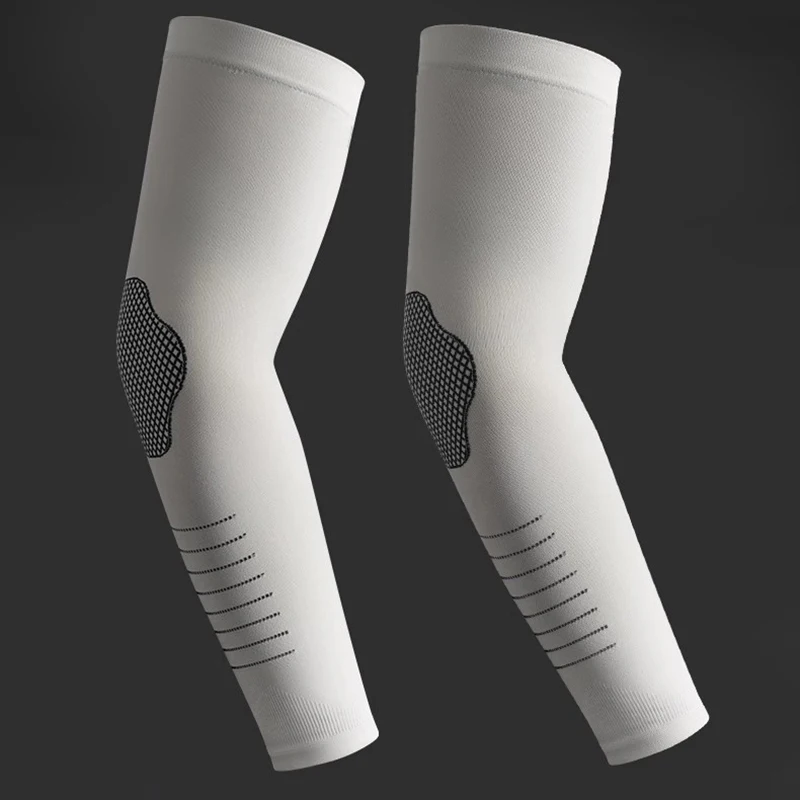 1 ペア UPF50+ アームスリーブ 冷感通気性アイスシルク サイクリングスリーブ ランニング フィッシング 日焼け止め アームサポート ユニセックス