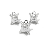 WZNB 8Pcs Alloy Charms Thorns Charms Solid Ball Geometry Pendants For Hip Hop Jewelry Making Diy Necklaces Bracelet Accessories