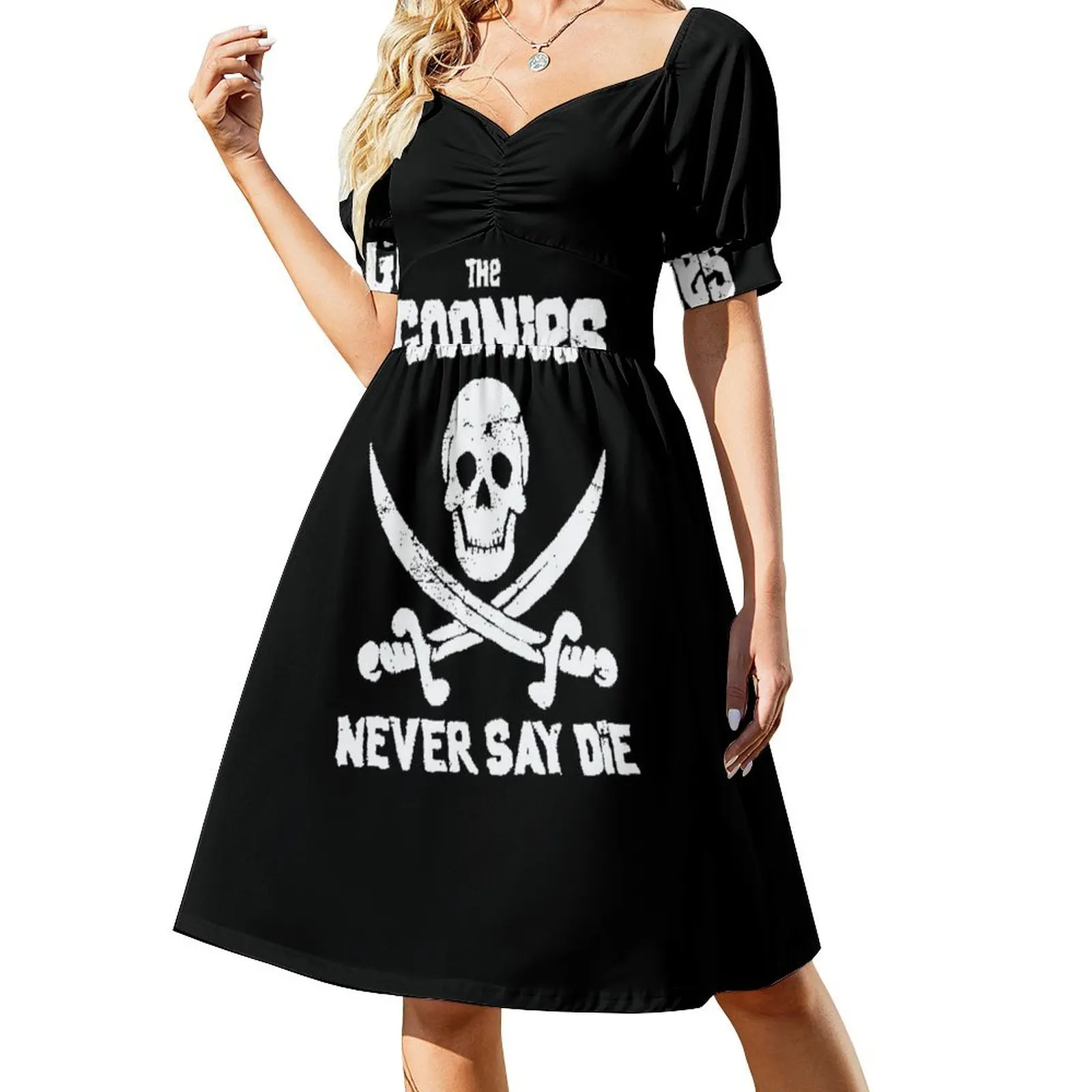 

THE GOONIES NEVER SAY DIE Short Sleeved Dress Summer skirt luxury dress festival outfit women Women's skirt Dress