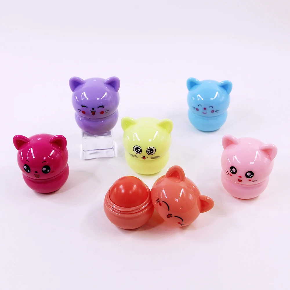 24Pcs Cute Cat Design Lip Blam Set  Deep Nourish Hydrating Clear Lip Balm For Dry Cracked Lips Care