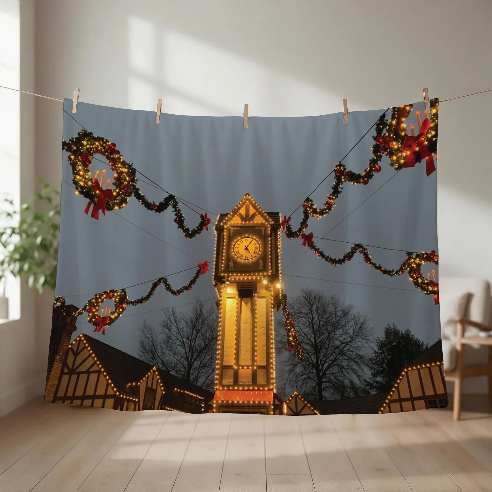 England Section Throw Blanket couch cozy soft plush fuzzy picnic outdoor blanket
