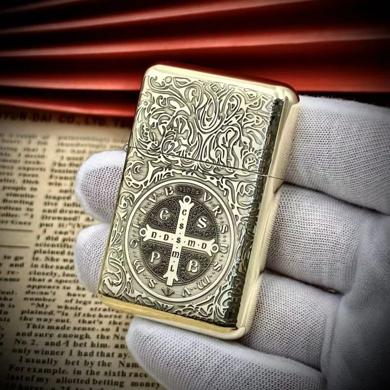 ZORRO's New Z790 Original Copper Lighter, Peony Double-sided Engraved Lighter, ZORRO Third Generation