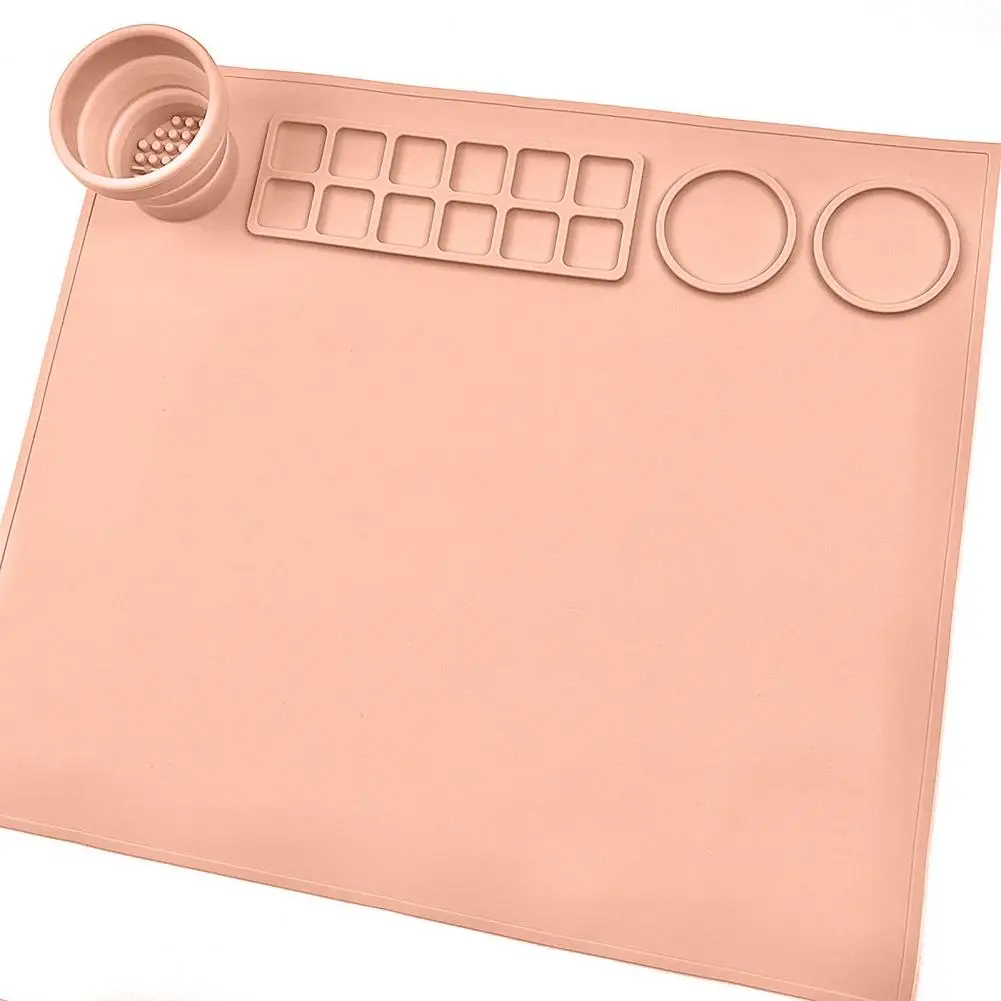 Doodle Mat นุ่มทำความสะอาดถ้วยยาวอายุการใช้งาน Art นักเรียนซิลิโคนพรมภาพวาดเครื่องมือ Doodle วาด Graffiti