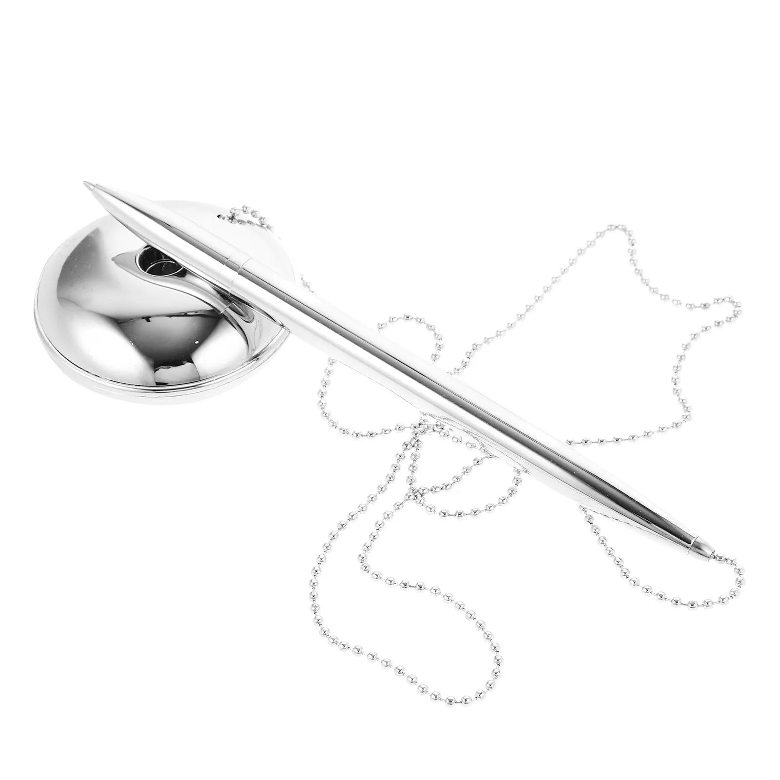 

Business Signature Pen Metal Countertop Standing Ballpoint Pen with Stable Base Smooth Writing Comfortable Handle for Office