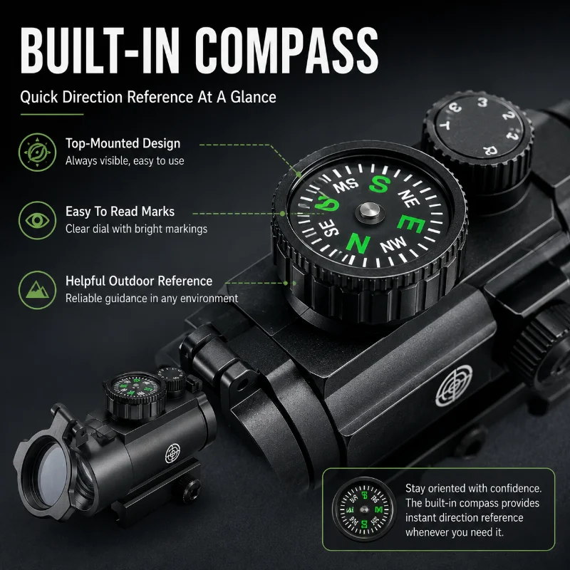 Outdoor Interactive Hobby Accessory 1X40RD Optical Observation Module External Mount Compass Plastic Housing Lens Covers