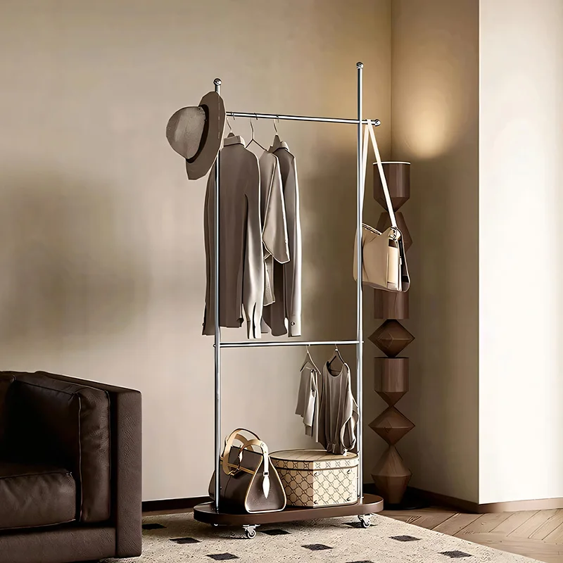 

Medieval coat rack Internet celebrity clothes rack Living room entrance floor bedroom Home simple clothes rack