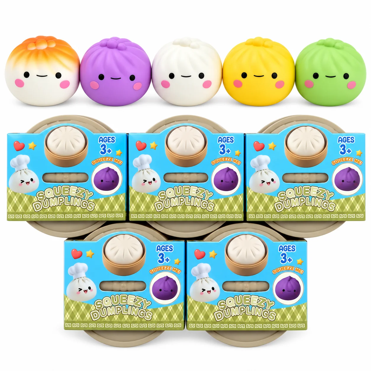 NEW Dumpling Squishy Slow Rising Kawaii Squeeze Toy Soft Stress Relief Decompression Toy Bread Bun Squishy Gift