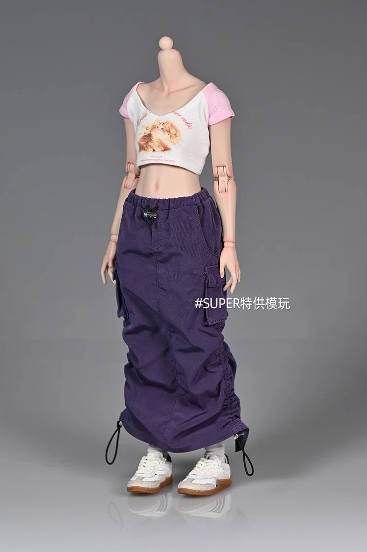 1:6 Scale Female Soldier Trendy Doll Overalls Function Long Skirts Clothes Accessories Model fit 12