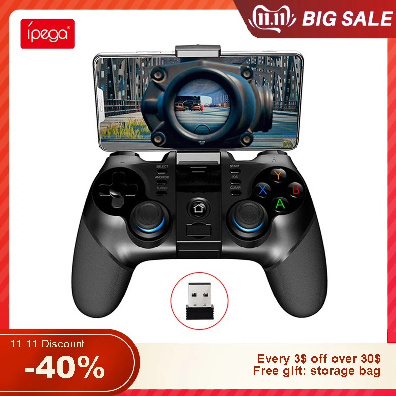 

Ipega PG-9156 Bluetooth Gamepad 2.4G Wireless Game Controller Mobile Trigger Joystick For iOS MFI Games Android TV Box PC PS4