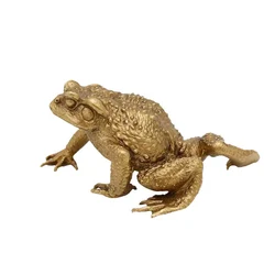 Feng Shui Copper Pocket Money Frog Fortune Brass Toad figurine, moneda china, artesanía de Metal, decoración del hogar, regalo, accesorios de decoración