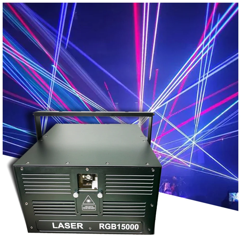 45Kpps ILDA 15W RGB Animation Beam Scanner Stage Laser Light Projector DJ Disco Bar Club Party Dance Wedding Xmas Effect Show