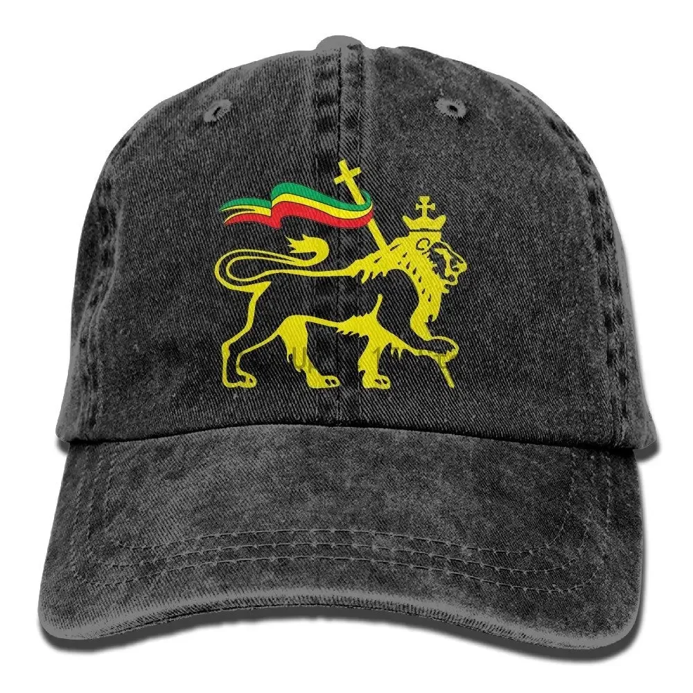 

Rasta Lion of Judah Vintage Washed Dyed Cotton Adjustable Plain Cap Low Profile