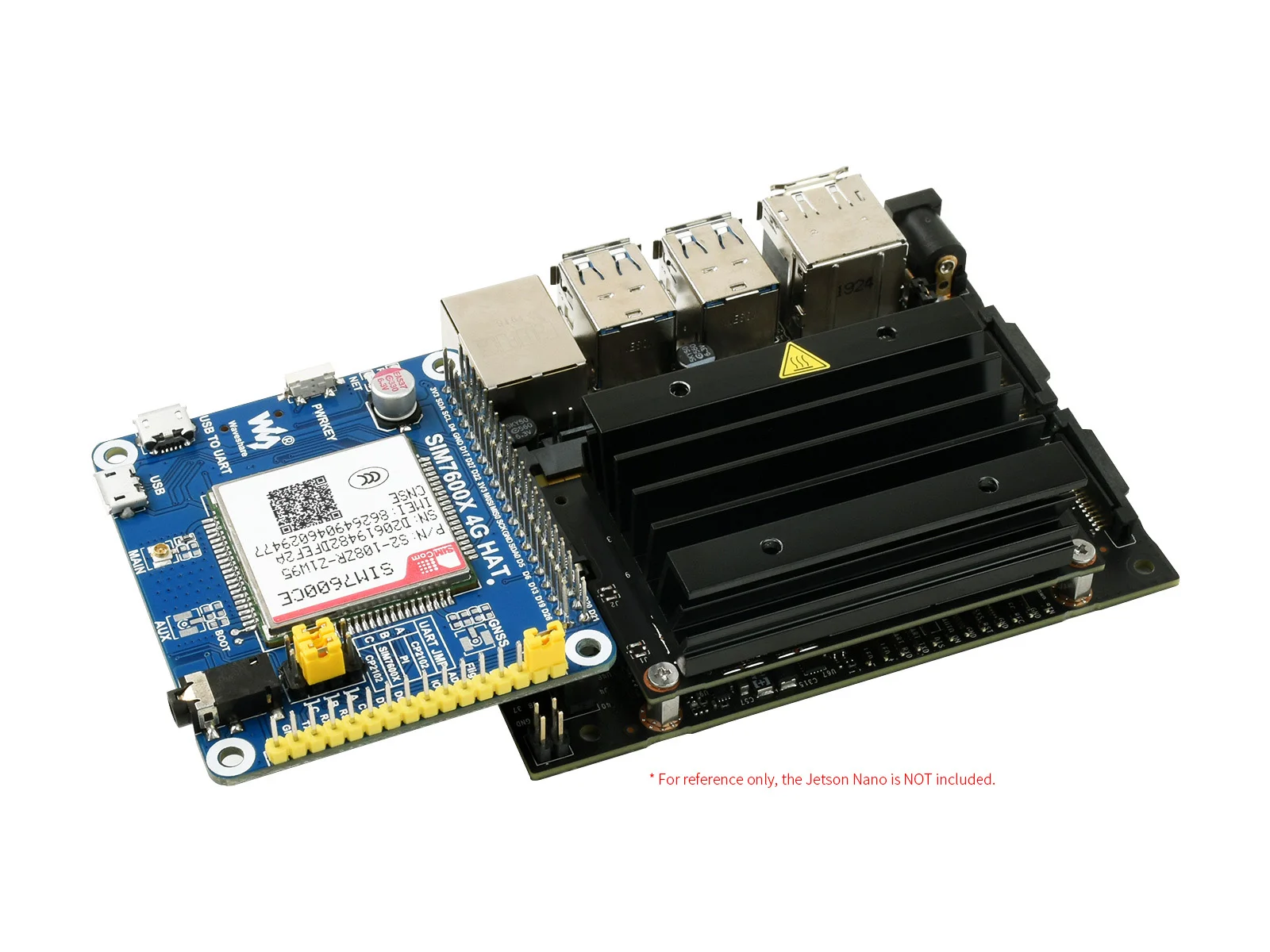 

Waveshare SIM7600CE-CNSE 4G HAT for Raspberry Pi, Supports 4G / 3G / 2G Communication, Also LBS Positioning