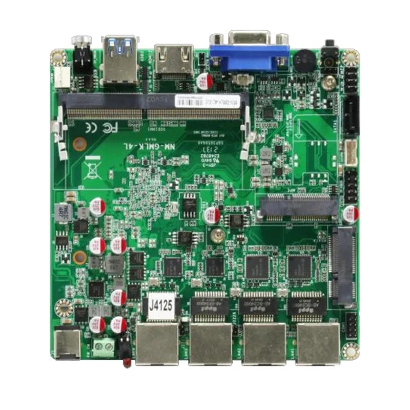 Cy Young 9 جيل J4125 g-kong اللوحة الأم Gemini Lake2.5 G نانو جزءا لا يتجزأ من x86 اللوحة الأم ddr4 أربعة شبكة