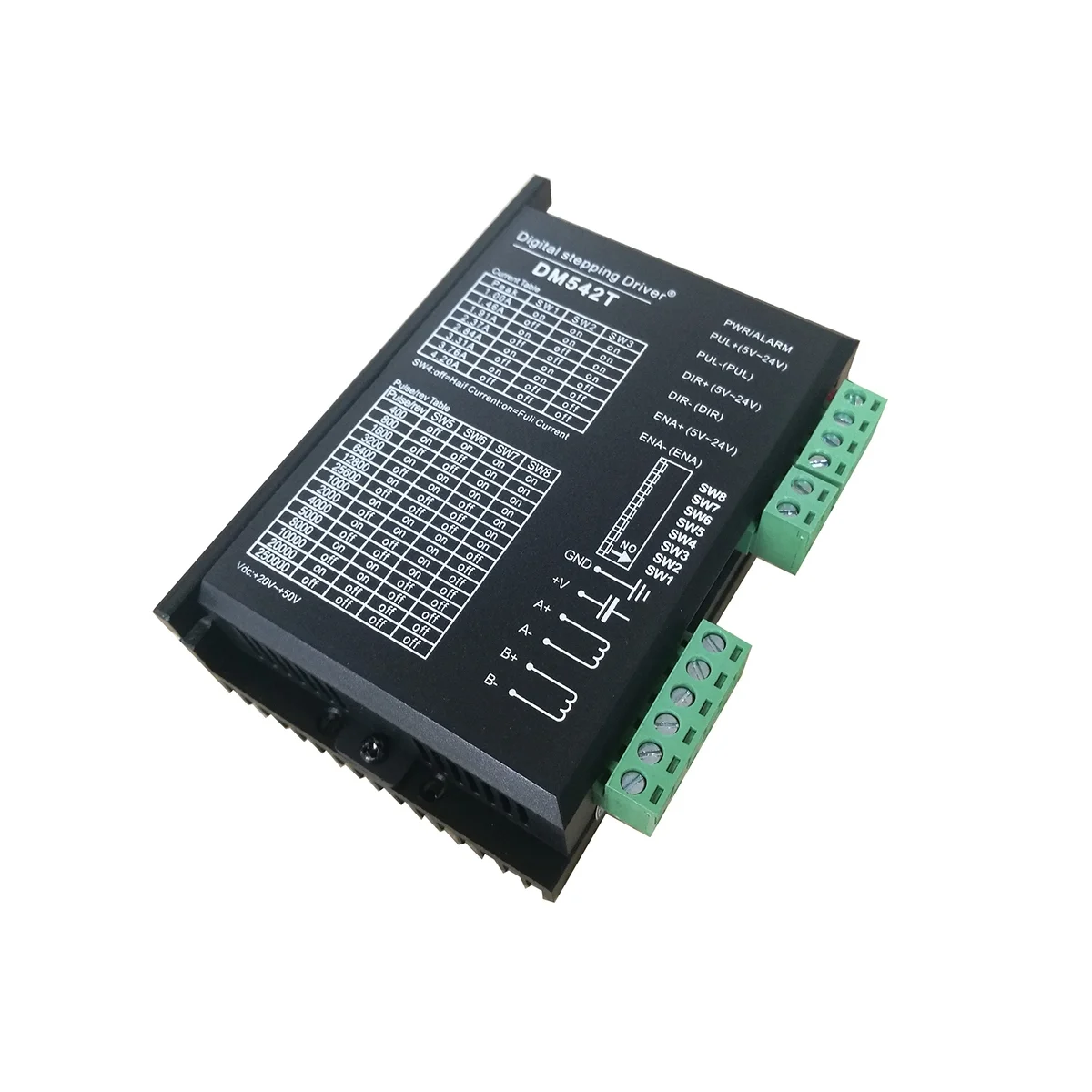 

DM542T CNC Driver 1.0-4.2A 20-50VDC 1/128 -Step Resolutions Compatible with 17 and 23